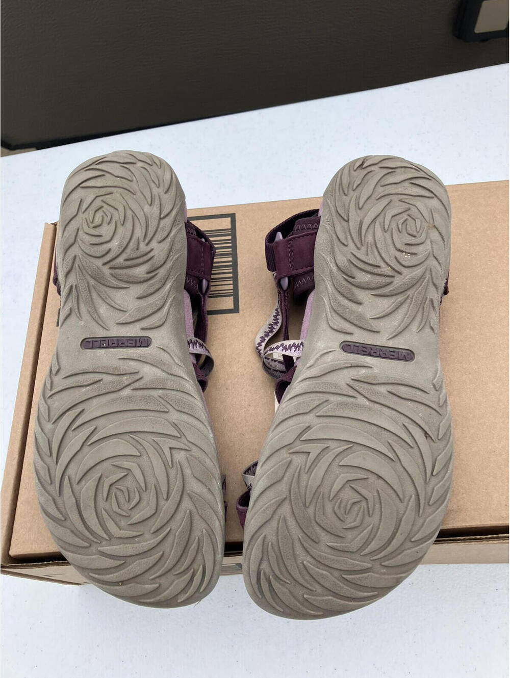 Merrell Women's Size 6 Terran 3 Cush Lattice Sandals Burgundy Leather J005662 - Picture 7 of 8